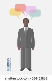 Business concept. Businessman Idea. Flat design.