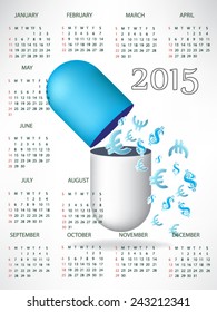 Business concept, calendar for 2015