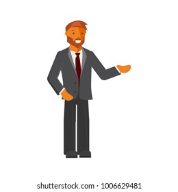 Business concept. Cartoon flat design businessman characters. Office worker. Vector illustration eps 10