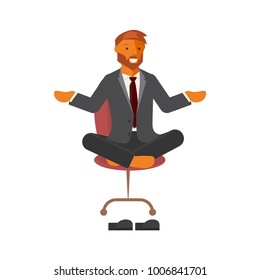 Business concept. Cartoon flat design businessman characters. Office worker. Vector illustration eps 10