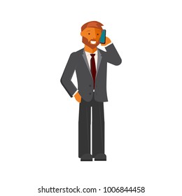 Business concept. Cartoon flat design businessman characters. Office worker. Vector illustration eps 10