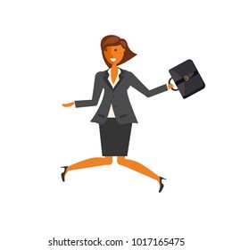 Business concept. Cartoon flat design business woman character. Office worker. Vector illustration eps 10
