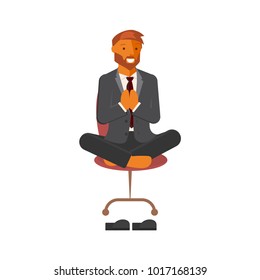 Business concept. Cartoon flat design businessman character. Office worker. Vector illustration eps 10