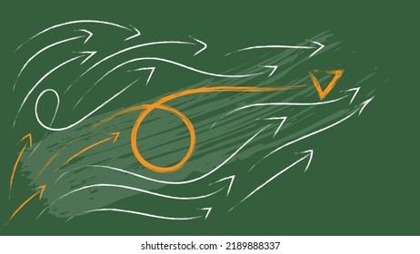 Business concept chalkboard. Solution and leadership concept