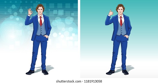 Business Concept Clipart. Business People. Businessmen. Colorful Cartoon Characters. Vector Illustration. 