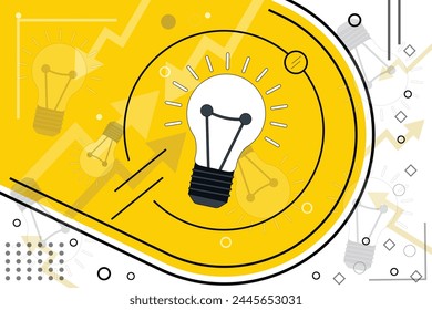  Concepto de negocio Ilustración vectorial de procesos creativos idea creativa, notificación, puesta en marcha, lluvia de ideas, boletín de noticias, oportunidad, gran idea, logro. Sobre de trofeo de copa de concepto creativo