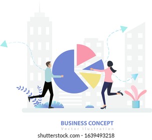Business concept data graph analysis. Suitable for web landing page, ui, mobile app, editorial design, flyer, banner, and other related occasion