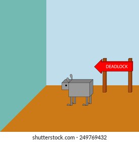 Business concept. Deadlock