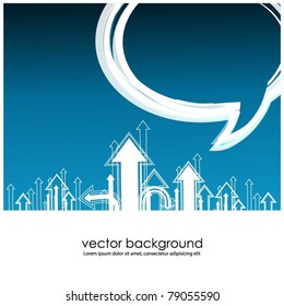 business concept design with arrows and speech bubble-vector