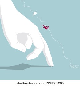 Business concept design, businessman climbing failed,Fall down.