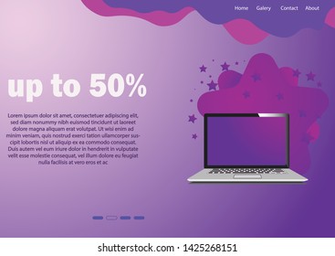 business concept design, digital computer background