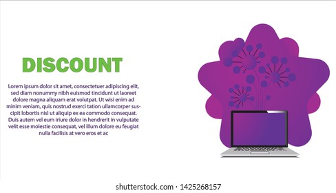business concept design, digital computer background