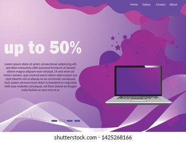 business concept design, digital computer background