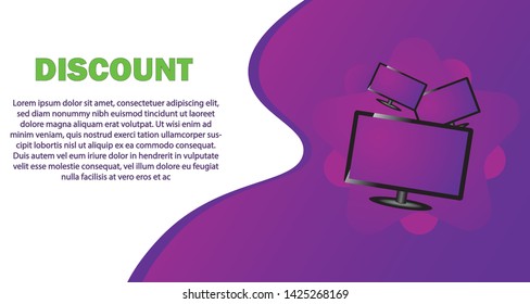 business concept design, digital computer background