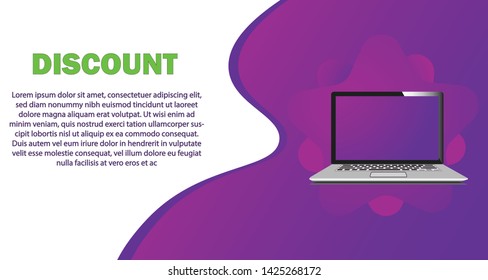 business concept design, digital computer background