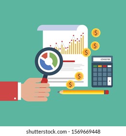 Business Concept design with flat style