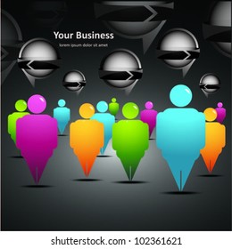 business concept design for team work. vector