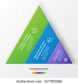 Diseño de concepto de negocio con tres opciones y tres opciones, se puede utilizar la plantilla de infografía para la presentación,Ilustración vectorial.