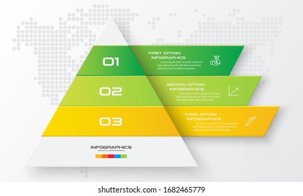 Business concept design with triangle and 3 options,Infographic template can be used for presentation,Vector illustration.
