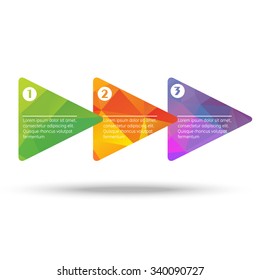 Business Concept Design With Triangle And 3 Segments. Infographic Template Can Be Used For Presentation, Web Design,  Graphic Layout, Diagram, Numbers Options.