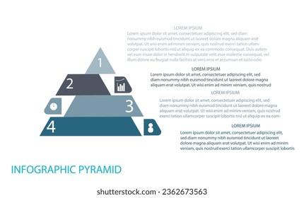 Business concept design with triangle and 4 options,Infographic template can be used for presentation,Vector illustration.