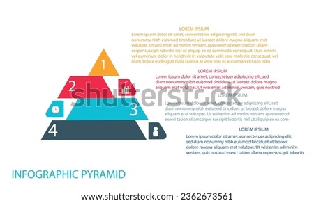Business concept design with triangle and 4 options,Infographic template can be used for presentation,Vector illustration.