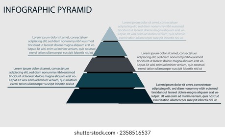 Business concept design with triangle and 5 options,Infographic template can be used for presentation,Vector illustration.