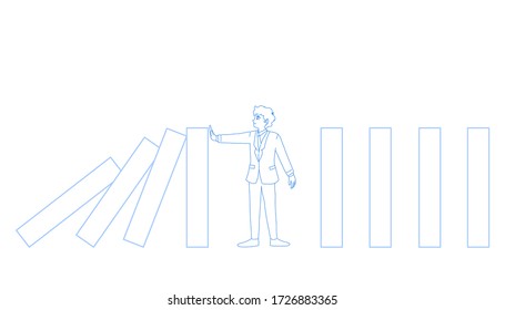 Business concept design of vector. Business man character.