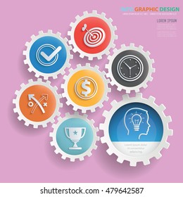 
Business concept design,gear info graphic,vector