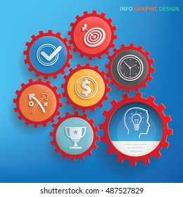 
Business concept design,gear info graphic,vector
