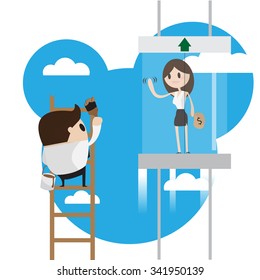 Business concept , Differences in business for growth
