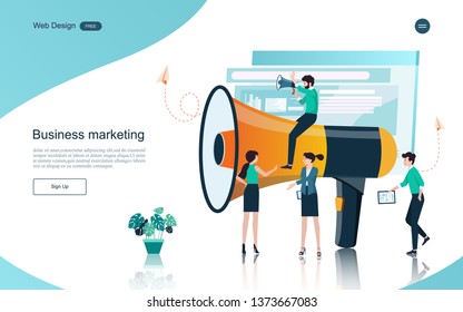 Business concept of digital marketing for banner and website, landing page.Business analysis, stategy and advertising.Vector illustration.