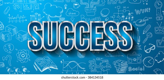 Business Concept with Doodle design style :finding solution, brainstorming, creative thinking. Modern style illustration for web banners, brochure and flyers.