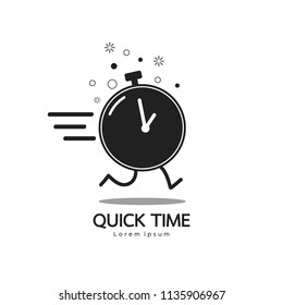 Business Concept. Fast Time Icon Logo Design Element. Vector Illustration