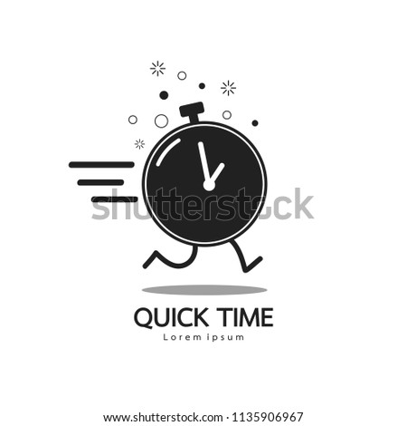 Business concept. Fast time icon logo design element. Vector illustration