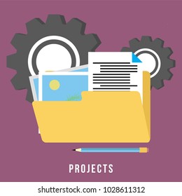 Business Concept Flat Design for Project Management