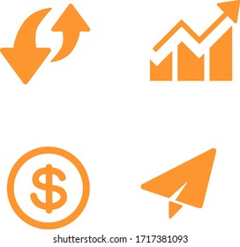 Business concept flat icon sets.For web or app design.