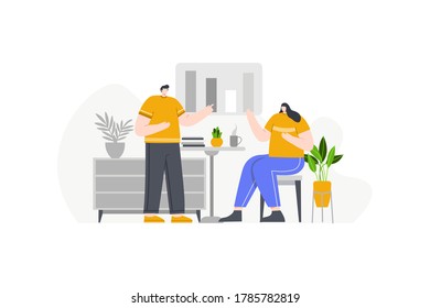 business concept flat illustration design	