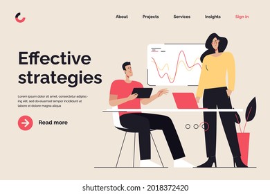 Business concept flat style outline vector illustration on the subject of data analysis, planning, discussing. Editable stroke.