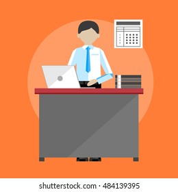 Business concept flat vector illustration