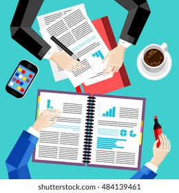 Business concept flat vector illustration.
