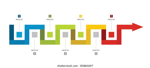 Business concept, flow chart with arrows