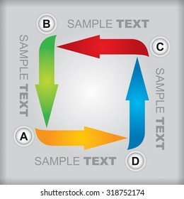 Business concept - flow chart with arrows