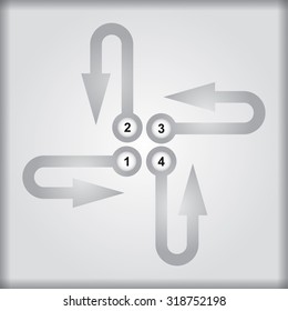 Business concept - flow chart with arrows