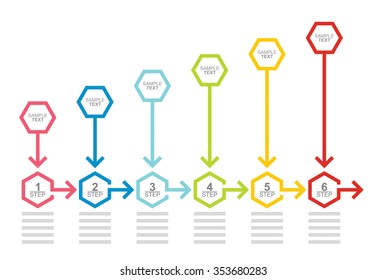 Business concept - flow chart with arrows
