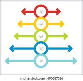 Business concept - flow chart with arrows
