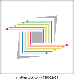 Business concept - flow chart with arrows