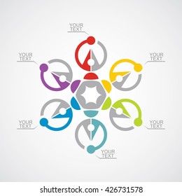 Business concept - flow chart with copy space area