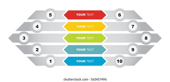 Business concept - flow chart with copy paste text