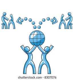 Business Concept - Global communication